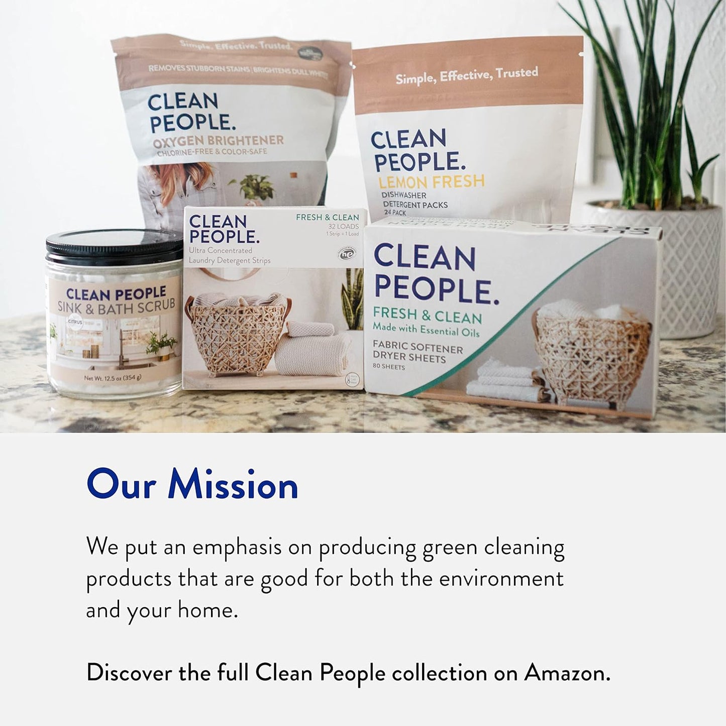 The Clean People Dishwasher Pods - Cuts Grease & Rinses Sparkling Clean - Residue-Free - Phosphate Free Dishwashing Pods (60 Count, Fragrance Free)