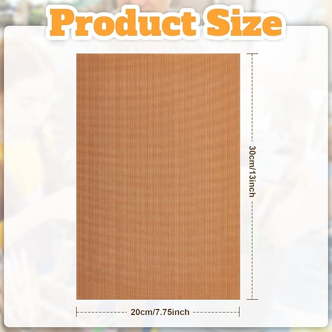 Honeydak Clay Oven Safe Work Mat Non Skid Mat Polymer Clay Bake Tool Oven Liners for DIY Crafts Projects,7.9 x 11.8 Inches(5 Pack)