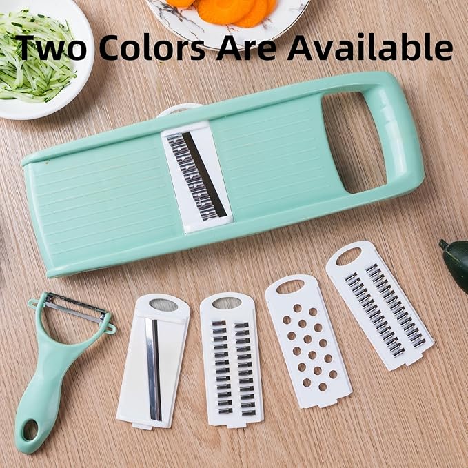 Mandoline Slicer for Kitchen 7-in-1 Mandoline Food Slicer,Potato/Cheese/Vegetable/Carrot/Cucumber Grater,Cutter, Grinder,Waffle Fry Cutter,Julienne Peeler
