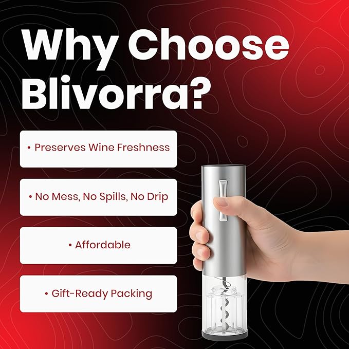 4-in-1 Rechargeable Electric Wine Opener Set with Aerator, Vacuum Stopper & Foil Cutter – Stainless Steel Portable Wine Bottle Opener Kit for Home Bar & Gifting