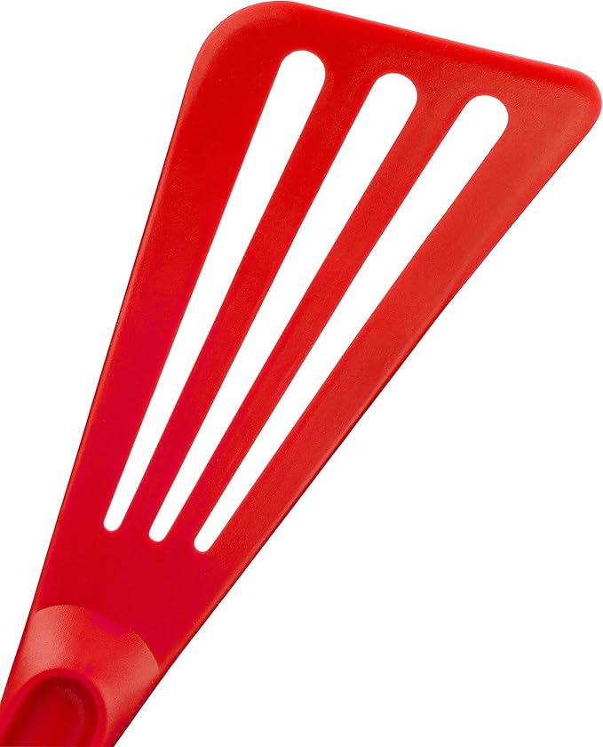 Matfer Bourgeat Exoglass® High Temperature Pelton Spatula, Red
