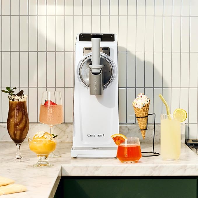 Cuisinart 6-in-1 Slushy & Soft-Serve Maker, Ice Cream Maker Machine Makes Soft-Serve Ice Cream, Slushies, Sorbet and More, Quick-Freeze Chill Technology Maintains Perfect Temperature, ICE-200