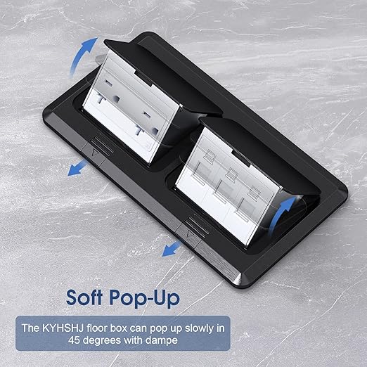 Dual Pop-Up Floor Box Electrical Kit (TR-20A, Black)