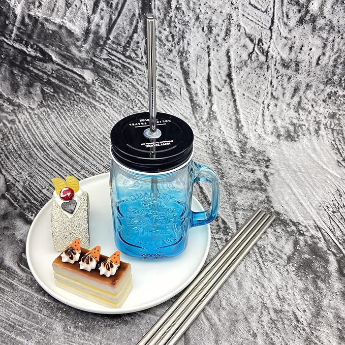 Metal Straws 100 Pack. 8.5" Reusable Stainless Steel Straight Straws in Bulk Order for Drinks.Drinking Straws Wholesale for 30 oz & 20 oz Tumblers Yeti Water Bottle(8.5" - Silver, 100pcs - Straight)