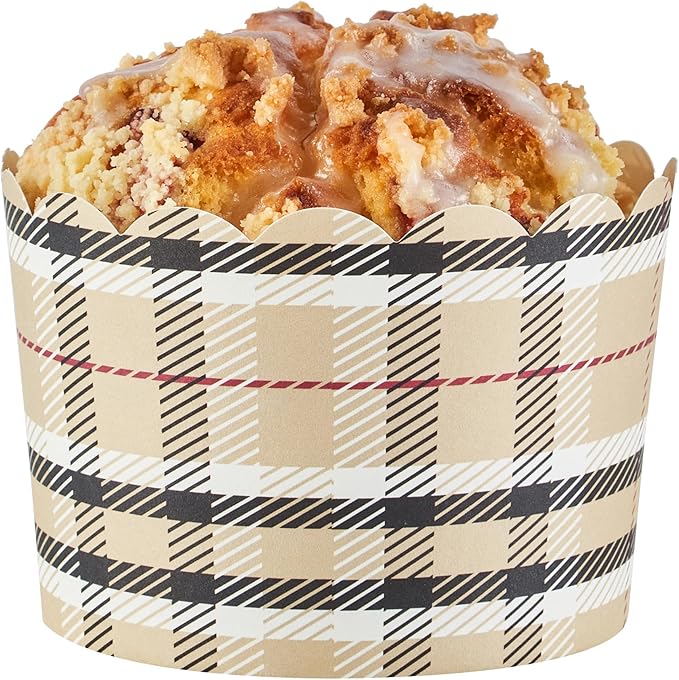 Restaurantware Baking Cups 200 Pack of 10 oz Paper Cupcake Liners Greaseproof Scalloped Oven-Safe Elegant Dessert Muffin Cups Disposable for Parties