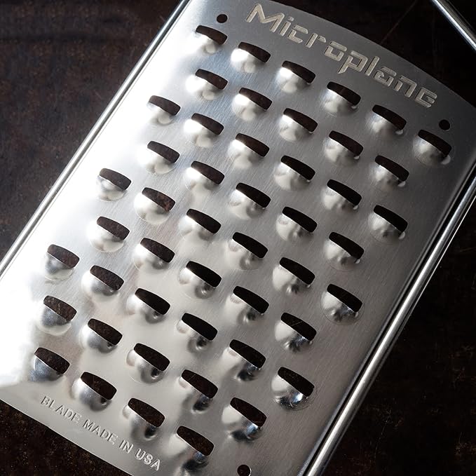 Microplane Gourmet Series Ultra Coarse Grater - Stainless Steel Durable Cheese & Vegetable Grater with Non-Slip Handle for Kitchen, Professional Chef Tools & Equipment