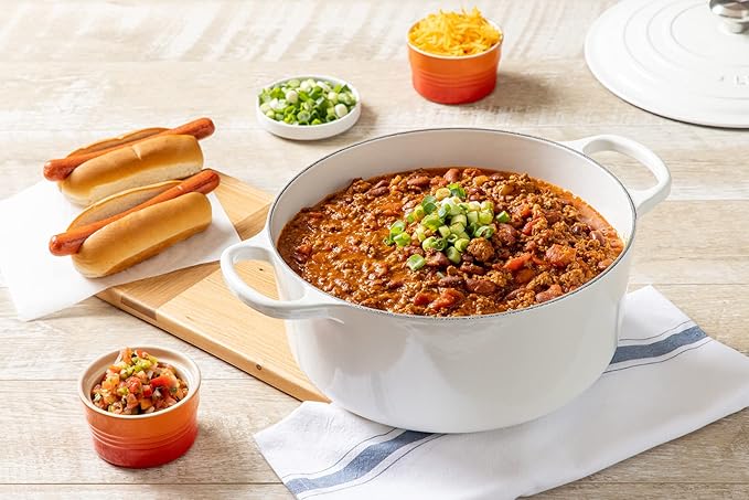 Le Creuset Enameled Cast Iron Signature Round Dutch Oven, 5.5 qt., White