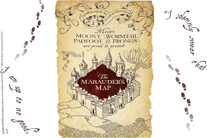 Tervis Harry Potter The Marauder's Map Made in USA Double Walled Insulated Tumbler Travel Cup Keeps Drinks Cold & Hot, 16oz Legacy, Classic