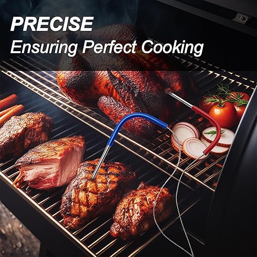2-Pack Meat Probe for Traeger Pellet Grill, Temperature Probes Replacement Parts 3.5mm Plug Thermometer Smoker Temp Accessories