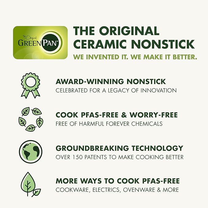 GreenPan Rice Cooker, 8 Cups Cooked (4 Uncooked), Low-Carb & Soup Mode,10 ONE-TOUCH Cooking Presets, PFAS-Free Ceramic Steamer Basket, Fuzzy Logic, Auto Keep Warm, Oats, 24HR Delay Timer, Graphite