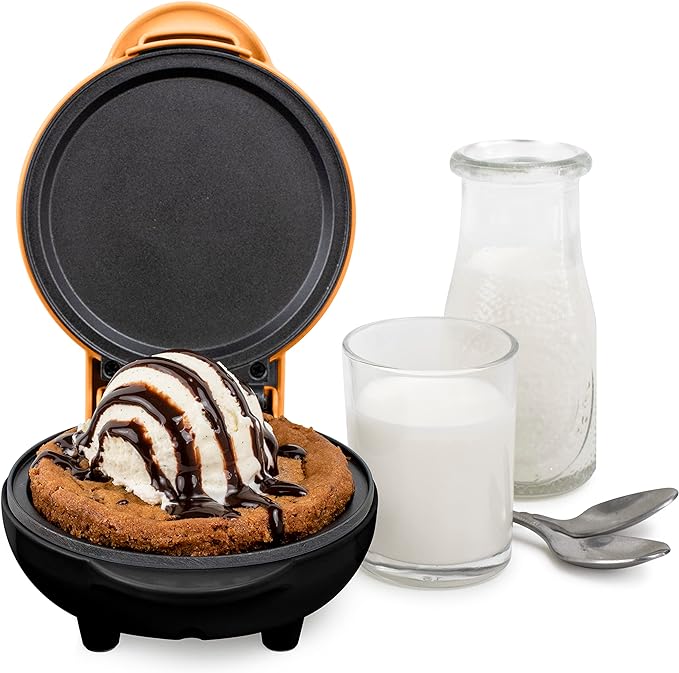 Nostalgia MyMini Personal Electric Griddle, Nonstick Griddle Perfect for Keto & Low-Carb Diets, Eggs, Omelets, Pancakes, Breakfast Sandwiches, Orange