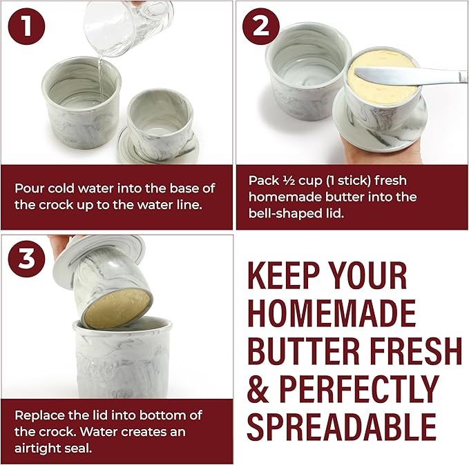 Dazey Butter Churner - Butter Crock, Cheese Cloth, Paddles, Recipe Book INCLUDED- Hand Crank Churn Manual Butter Maker- Create Delicious Homemade Butter With Your Own Dazey Churner
