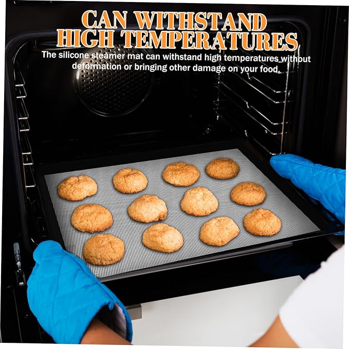 10pcs Food Grade Silicone Steamer Mat Non Stick Oven Mat Microwave Oven Steam Liner Stove Steamer Cooking Liner