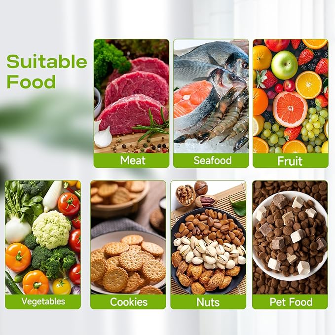 Food Sealer Vacuum Sealer-Tempered Glass Stainless Steel panel, LED Touch Control, Digital Display, Pulse/Moist/Dry/Seal/External Suction Modes, Includes 30 Vacuum Bags & Built-in Cutter (Black Gray)