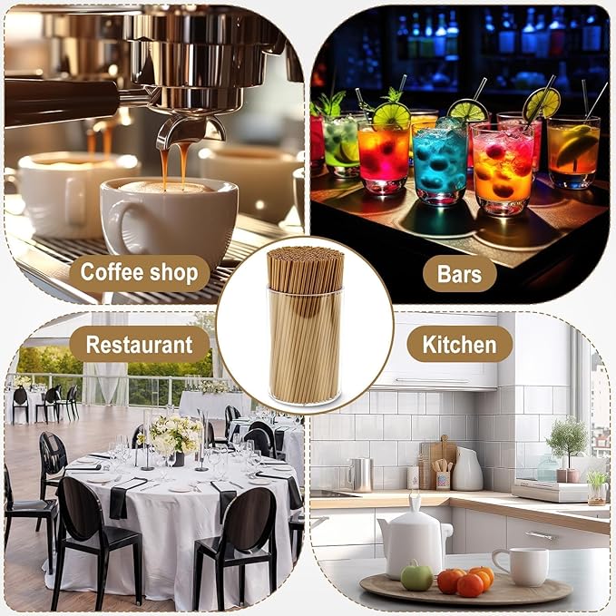600 Pcs Golden Coffee Stirrers Stir Sticks Set - Acrylic Stir Stick Holder Cocktail Straws Bar Straws Drink Stirrers for Coffee Juice Whiskey Home Kitchen Party Supplies