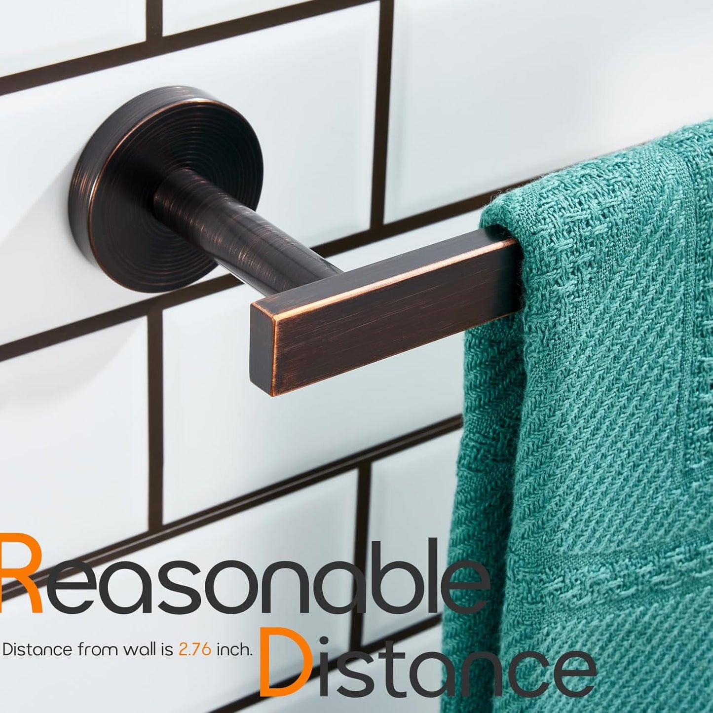 Bath Towel Rings Bathroom Towel Holder Modern Small Hand Towel Bars Stainless Steel Wall Mounted Oil Rubbed Bronze AN3001ORB