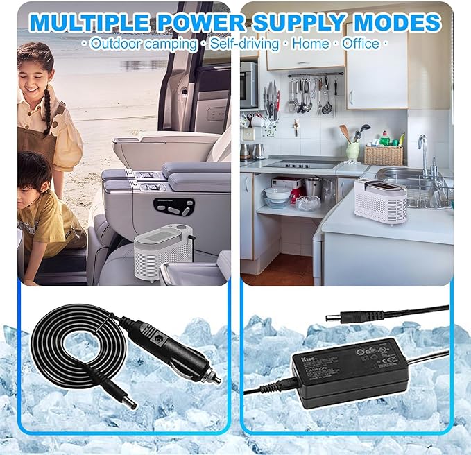Mini Ice Making Machine, Compact Countertop Ice Maker, 8 Cubes in 15 Mins, 120W Dual Powered Automatic ICES Box with Clear Cover, Good Heat Dissipation, for Home, Office, Camping Use