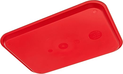 Carlisle FoodService Products CT121605 Cafe Standard Plastic Cafeteria/Fast Food Tray, NSF Certified, BPA Free, 16" Length x 12" Width, Red (Pack of 24)