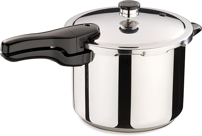 Presto 01362 6-Quart Stainless Steel Pressure Cooker & 01264 6-Quart Aluminum Pressure Cooker