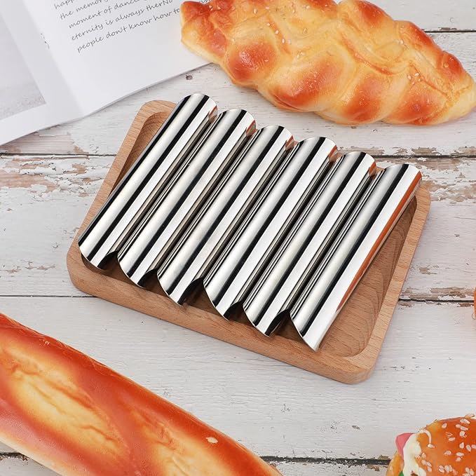 Yexiya 50 Pcs Cannoli Tubes Stainless Steel Cannoli Forms Cream Horn Molds Non Stick Danish Pastry Molds for Croissant Shell Cream Roll Baking Cookie Dough (Tubes)