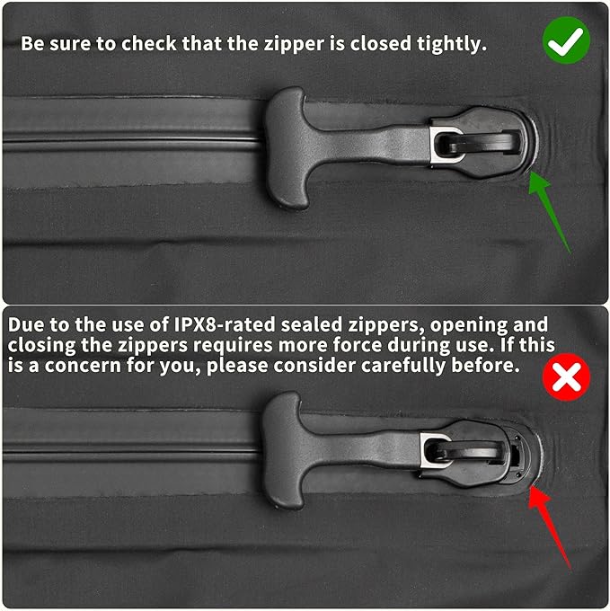 Vacuum Bag for Travel, Professional IPX8 Waterproof Reusable Vacuum Compression Bags for Travel Suitcases, Durable Space Saver Bag(2 Large,No Pump)