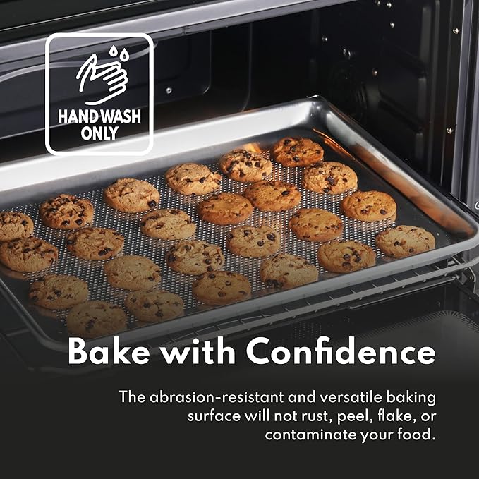 New Star Foodservice Commercial-Grade 18-Gauge Aluminum Sheet Pan/Bun Pan (18 L x26 W x1 H (Full Size) XL Size Measure Oven)