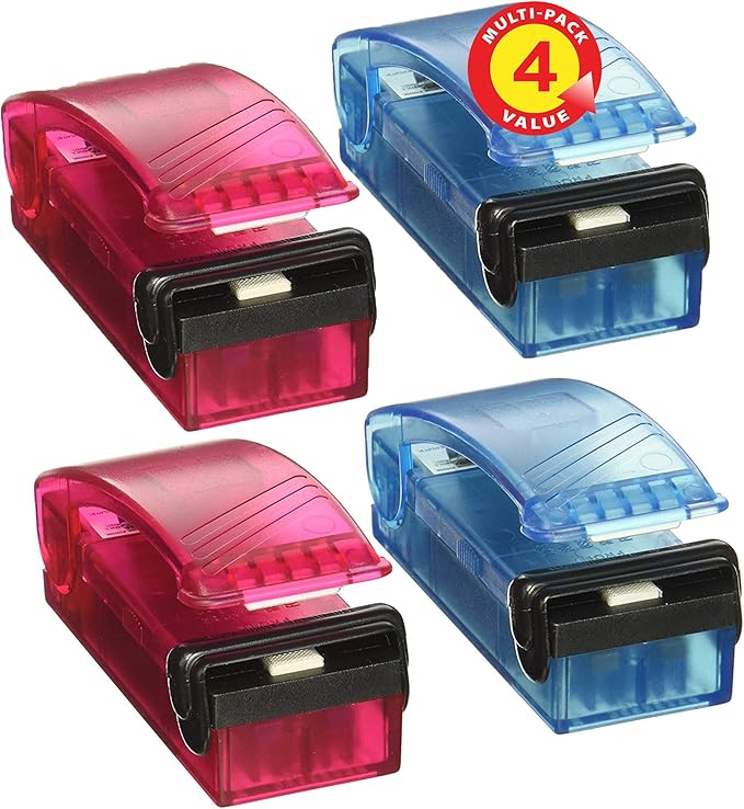 iTouchless Handheld Heat Bag Sealer (4-Pack) for Resealing Home Product Packaging, Airtight Plastic Packet Housewares or Travel Storage of Clothes, Make Up, Toiletries, Bathroom and Closet Items