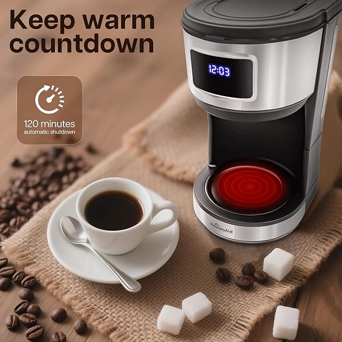 12 Cup Programmable Coffee Maker,Touchscreen Drip Coffee Maker-12 Cup Keep-Warm Function, Auto Shut-Off,Stainless Steel Construction,Permanent Filter,Ideal for Home and Office Use
