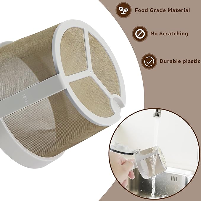 Coffee Filter Compatible with Ninja Coffee Maker, Reusable Basket Filters for Ninja PB051/PB041ST