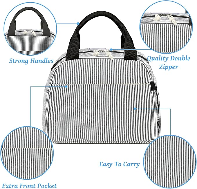 Bluboon Lunch Box for Women Cute Lunch Bag Reusable Insulated Lunch Bags Large Capacity Lunchbox Cooler for Work Picnic or Travel