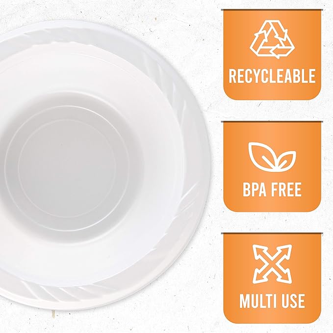 400 Count Disposable 5 ounce White Plastic Dessert Bowls