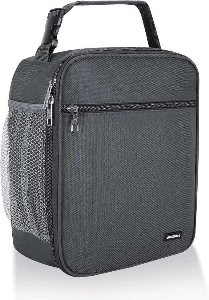 Lovoeo Lunch box Lunch bag for men women Insulated Lunchbox Lunch bags for Work Picnic Travel (Grey)