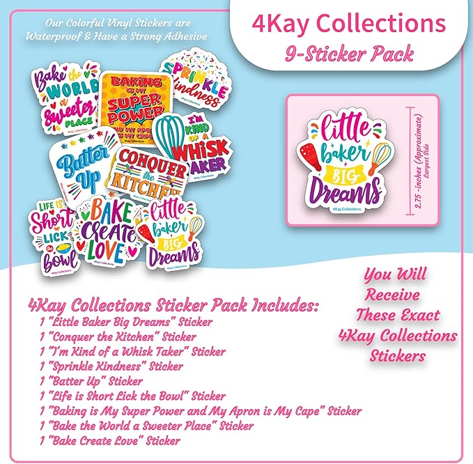 Ultimate Easy Baking Oven Bundle For Kids With 20 Items - Oven, 2 Refill Mixes, Apron, Hat, 2 Bowls, Spatula, Whisk, 9 Stickers, Baking Pan & Tool (Happy Hot Pink Baker Bundle)