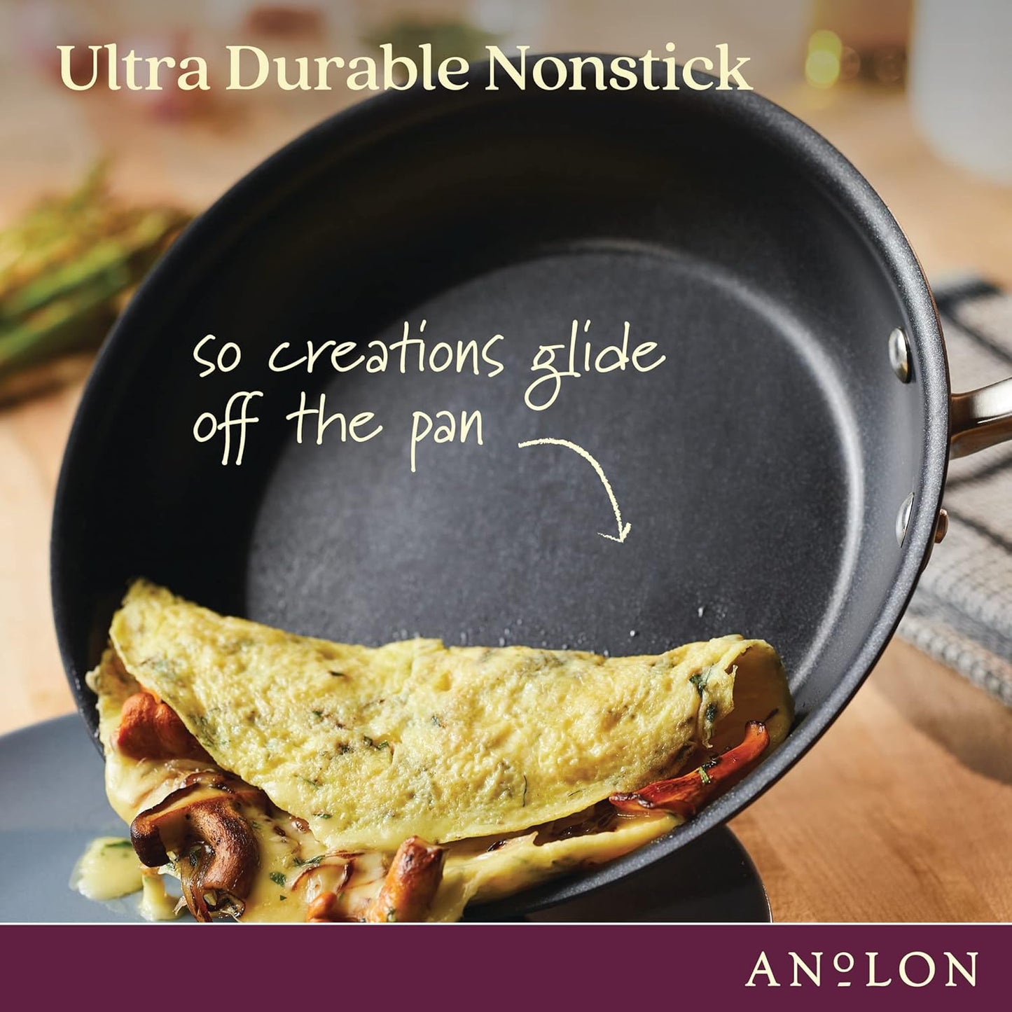 Anolon Advanced Home Hard-Anodized Nonstick Open Stock Cookware (10 Qt Stock Pot, Moonstone)