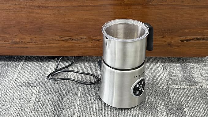 Milk Frother and Steamer, Electric Milk Frother with Detachable Stainless Steel Jug, Hot & Cold Foam Maker for Latte, Cappuccino, Coffee, 10oz Froth / 17oz Heat