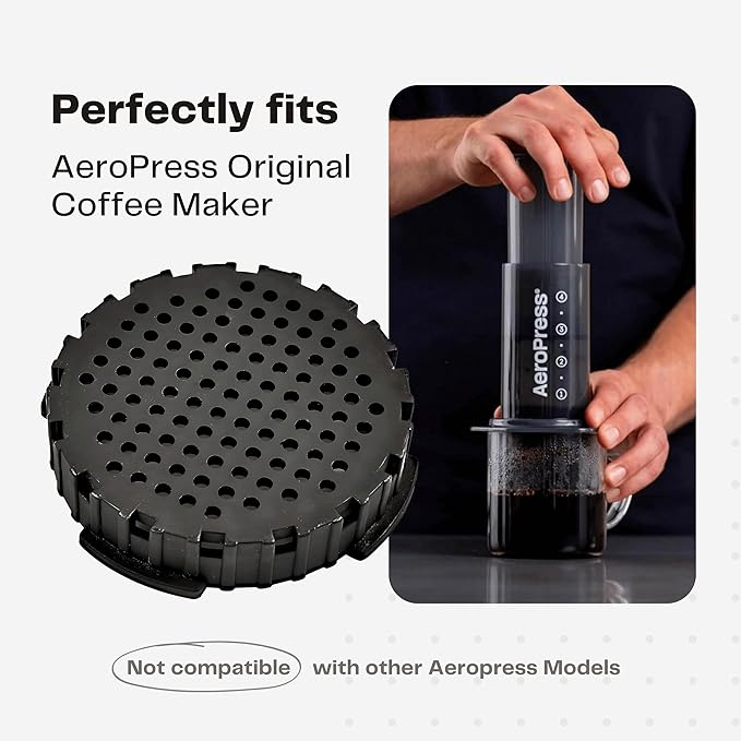 Coffee Maker Filter Cap – Compatible with Popular Compact Coffee Press Models, BPA-Free Food-Grade Plastic Accessory Fits Original, Go, and Clear-Style Designs