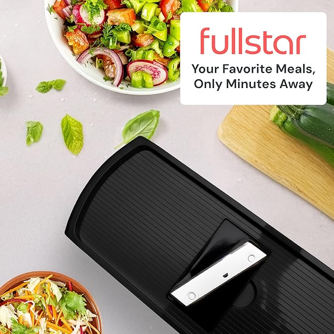 Fullstar The Original Pro Chopper - Vegetable Chopper and Slicer, Food Chopper with Container, Fruit Slicer, Kitchen Gadgets & Gifts, Home Essentials (6 in 1, Black)