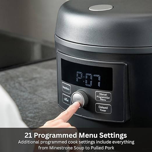 Tiger COL-A40U 2.6-Quart Compact 8-in-1 Electric Multi-Cooker with 21 Programmed Menus (Black)