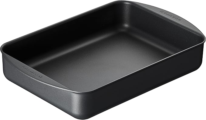 Scanpan Classic 3.25 QT (13.5 inch x 8.75 inch) Nonstick Roasting Pan – Compatible with Gas and Electric Stovetops, Metal Utensil Safe, Oven Safe to 500°F, Dishwasher Safe