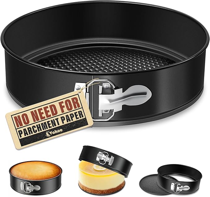 Vakoo 10 Inch Springform Pan - Nonstick, Leakproof Cheesecake Pan for Baking, Easy Release, No Parchment Paper Needed