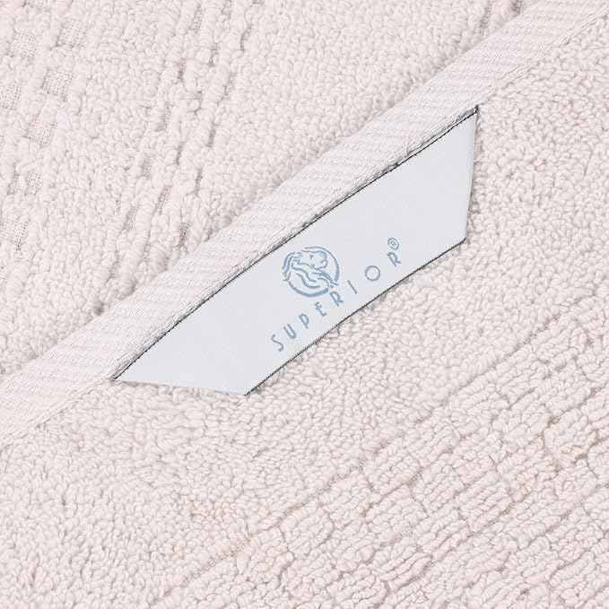 Superior Playa Zero Twist Cotton Medium Weight Towels, For Guest Bath, Bathroom, Shower, Spa, Plush, Quick Dry, Ultra-Soft Towels, Bath Essentials, Waffle Textured, 12 Piece Assorted Towel Set, Silver