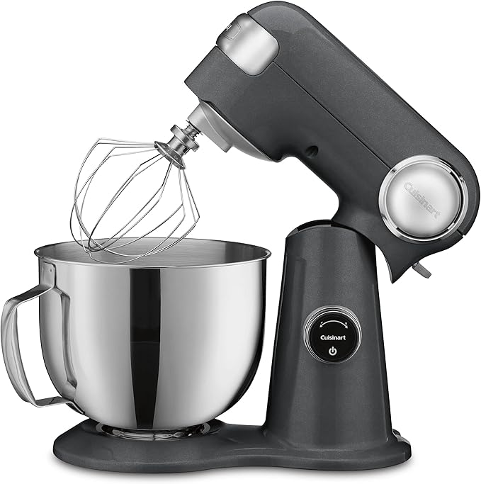Cuisinart SMD-50GPH Precision Pro 5.5-Quart Digital Stand Mixer with 12-Speeds, 3 Preprogrammed Food Prep Settings, Mixing Bowl, Whisk, Flat Mixing Paddle, Dough Hook, and Splash Guard, Graphite