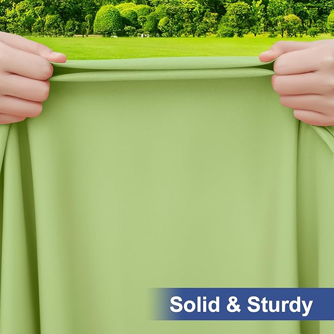 homing Rectangle Table Cloth Cover, Waterproof Polyester Elastic Fitted Tablecloth, Fits for 8 Foot Folding Tables, Washable Table Protector for Picnic, Camping, Outdoor (Sage Green, 30" x 96")
