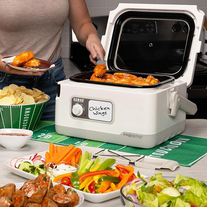Presto 06030 8-quart Nomad Traveling Slow Cooker, Locking Lid, Dry Erase Board