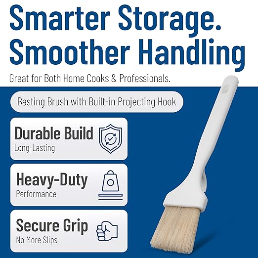 SPARTA 4040102 Meteor Nylon Basting Brush With Nylon Bristles, 2 Inches, White, (Pack of 12)