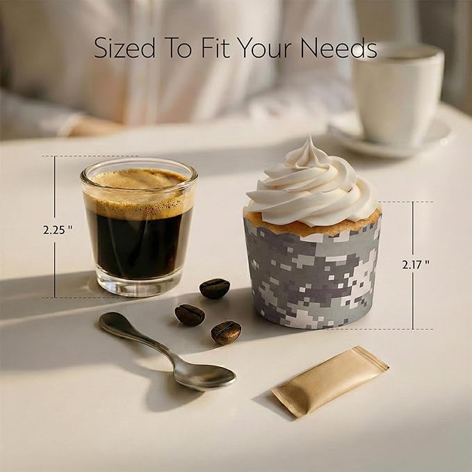 Restaurantware Baking Cups 200 Pack of 6 oz Paper Cupcake Liners Greaseproof Scalloped Oven-Safe Elegant Dessert Muffin Cups Disposable for Parties