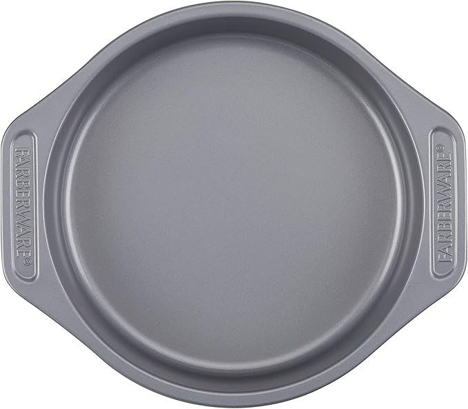 Farberware Nonstick Bakeware Set Includes Baking Cake Pans and Cookie Sheets, 4 Piece, Gray