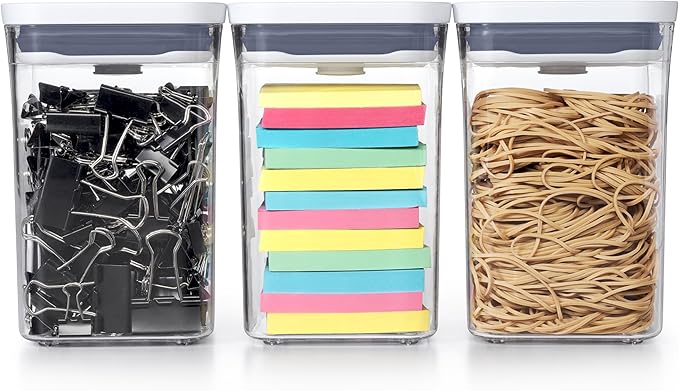 OXO Good Grips 3-PC Small Square Short POP Container Set,(Pack of 2)