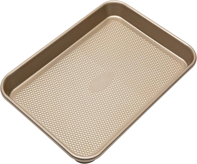 Kitchen Details Pro Series Small Baking Sheet | Nonstick | Textured Diamond Base | Creates Even Heating | Durable | Easy to Clean | Oven Safe up to 500 Degrees
