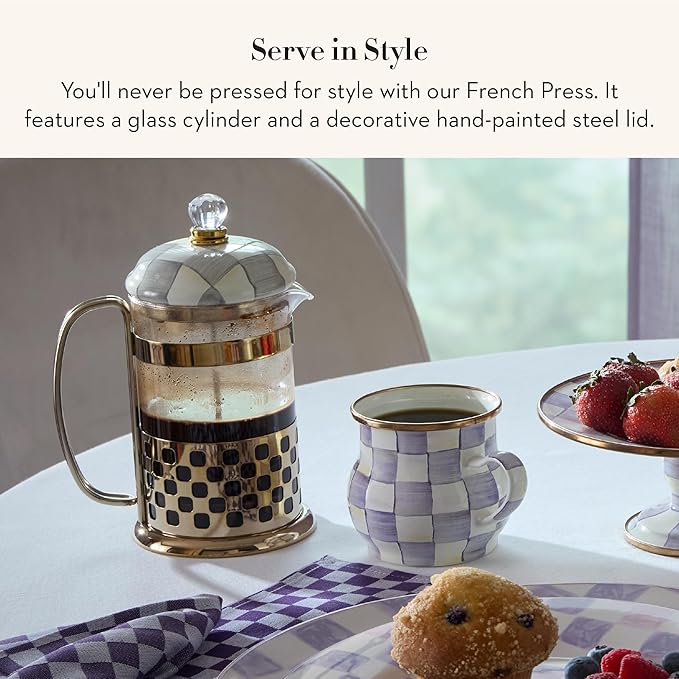 MACKENZIE-CHILDS Sterling Check French Press